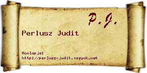 Perlusz Judit névjegykártya